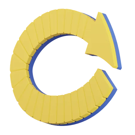 Circular Reload Arrow  3D Icon