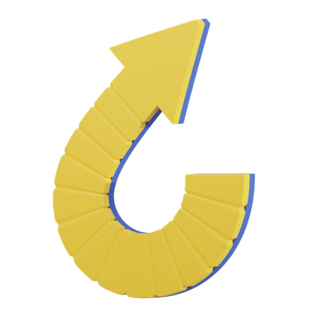 Circular Return Arrow  3D Icon