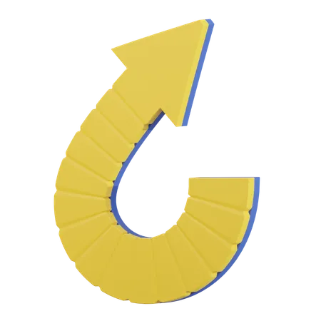 Circular Return Arrow  3D Icon