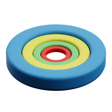Circular Ring Chart  3D Icon