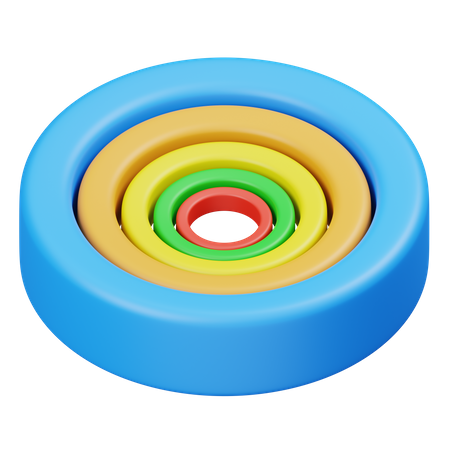 Circular Ring Chart  3D Icon