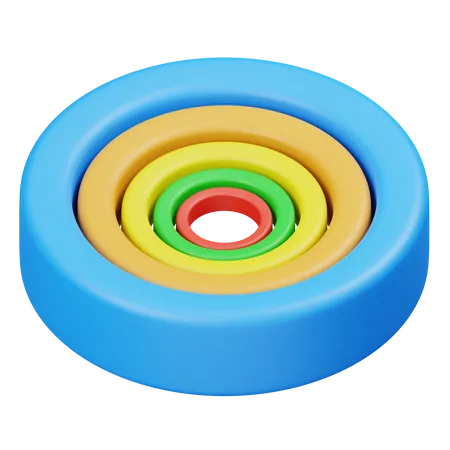 Circular Ring Chart  3D Icon