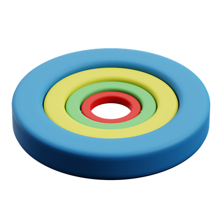 Circular Ring Chart  3D Icon