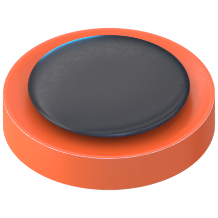 Circular Shadow Button  3D Icon