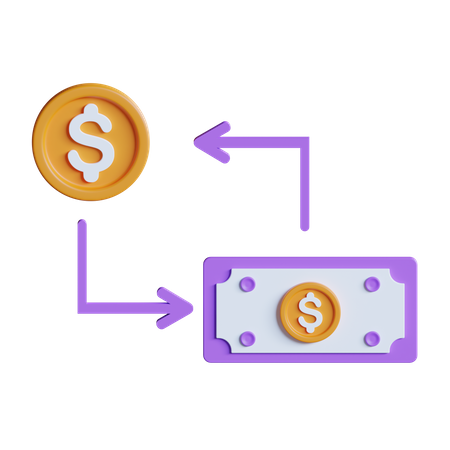 Circulation monétaire  3D Icon