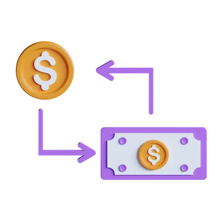 Circulation monétaire  3D Icon