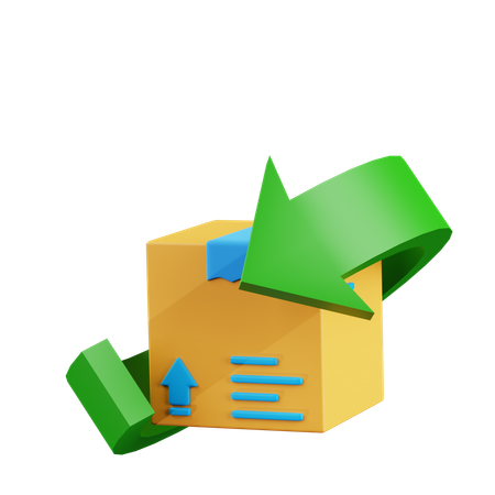 Circulation of shipping boxes  3D Icon