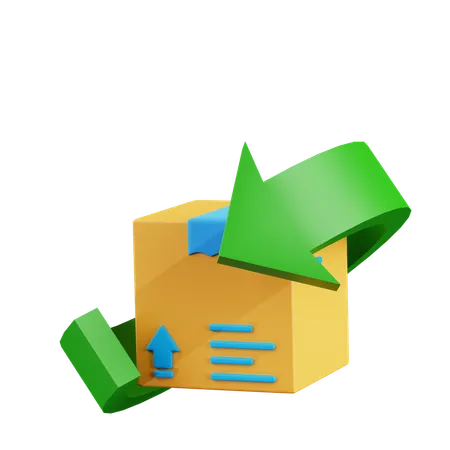 Circulation of shipping boxes  3D Icon