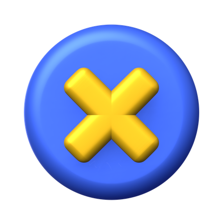 Cruz circular  3D Icon