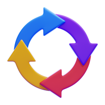 Flecha circular  3D Icon