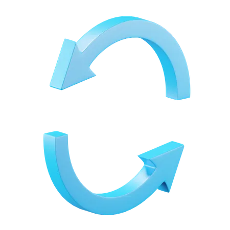 Flecha circular  3D Icon