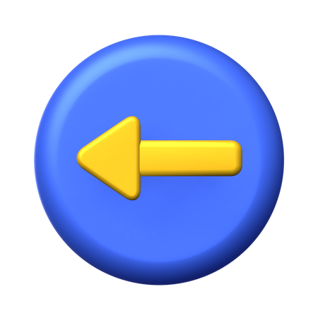 Flecha circular hacia la izquierda  3D Icon