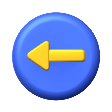 Flecha circular hacia la izquierda  3D Icon