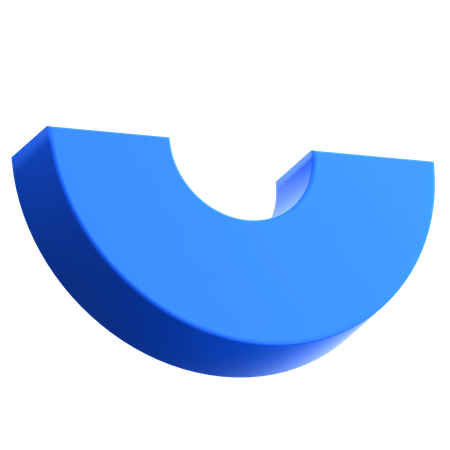 Medio circulo  3D Icon