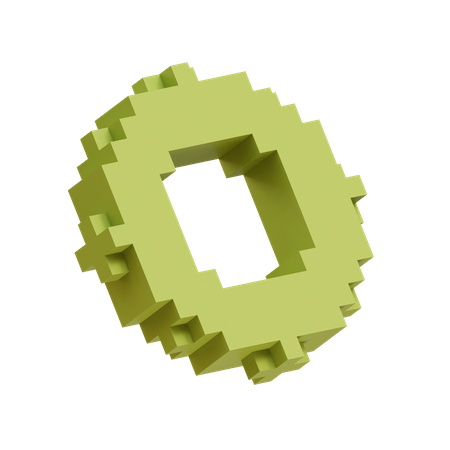 Fractura de célula del círculo de píxeles  3D Icon