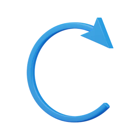 Flecha circular  3D Icon