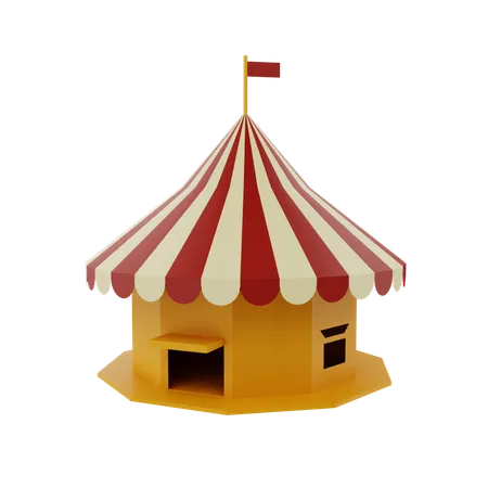 Tenda circular  3D Icon