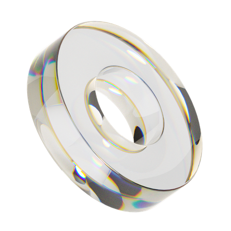 Forma de anillo circular transparente  3D Icon