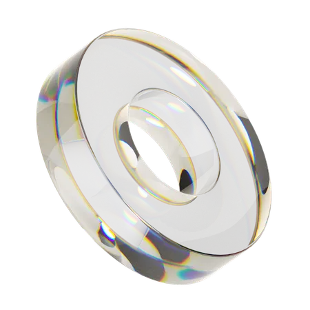 Forma de anillo circular transparente  3D Icon