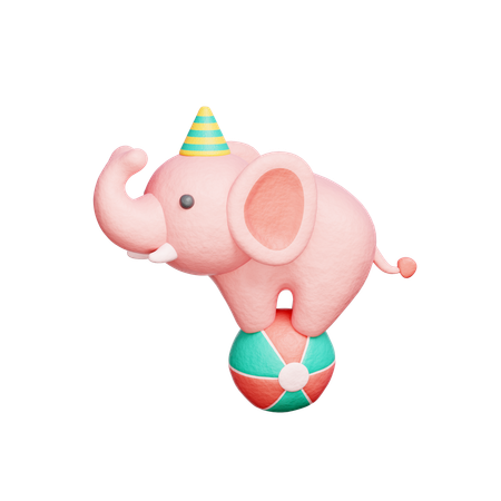 Circus Elephant  3D Icon