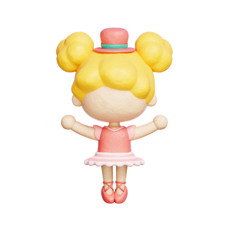 Circus Girl  3D Icon