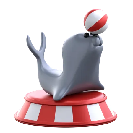 Circus Seal  3D Icon