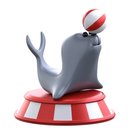 Circus Seal  3D Icon