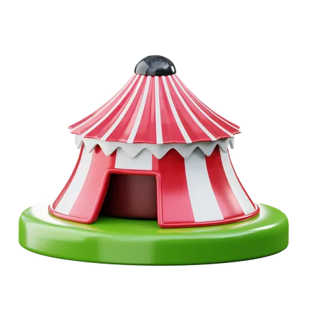 Circus Tent 3 D Illustration 3D Icon