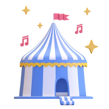 Circus tent  3D Illustration