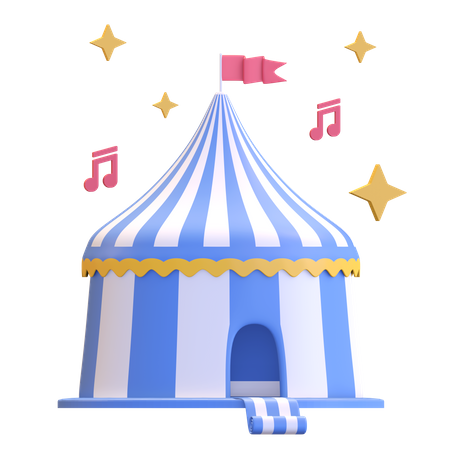 Circus tent 3D Illustration
