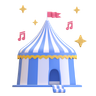 3d circus tent emoji