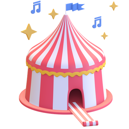 Circus tent 3D Illustration