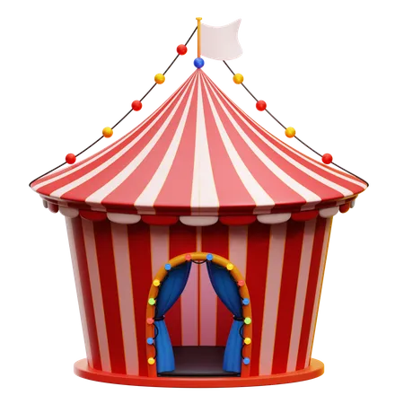Circus Tent 3D Icon