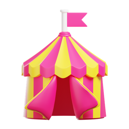 Circus Tent 3D Icon