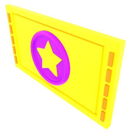 Circus Ticket  3D Icon