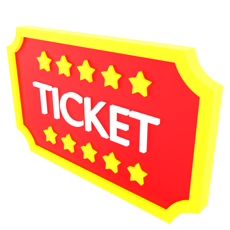 Circus Ticket  3D Icon