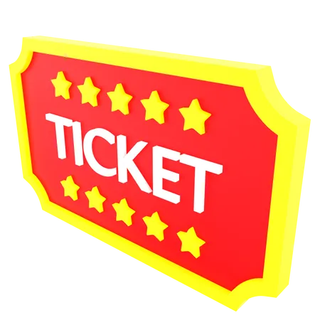 Circus Ticket  3D Icon