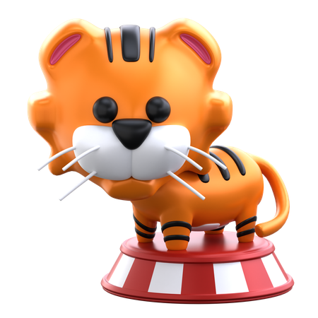 Circus Tiger  3D Icon