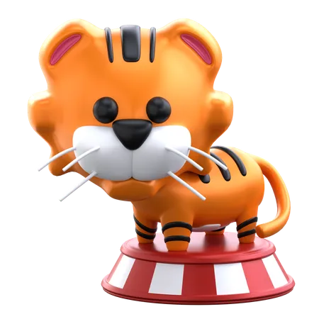 Circus Tiger  3D Icon