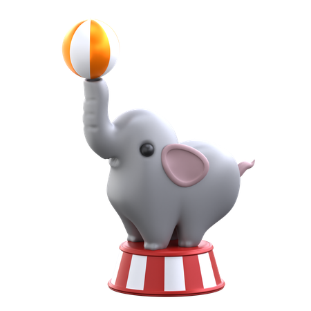 Éléphant de cirque  3D Icon