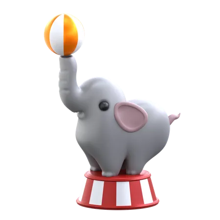 Éléphant de cirque  3D Icon