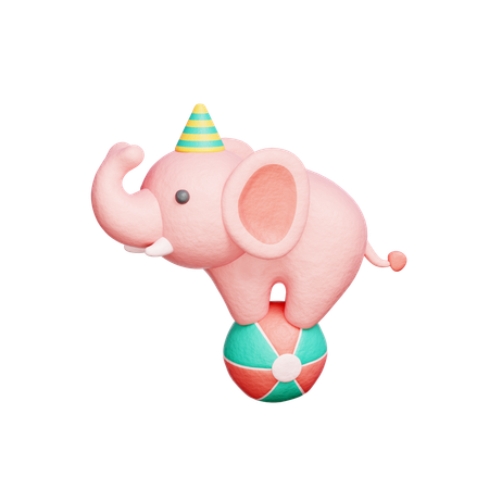 Éléphant de cirque  3D Icon