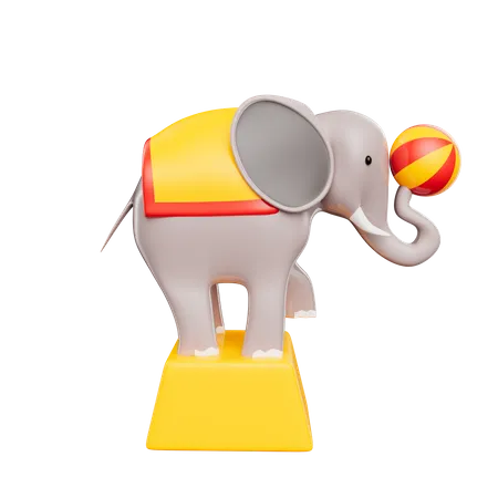 Éléphant de cirque  3D Icon