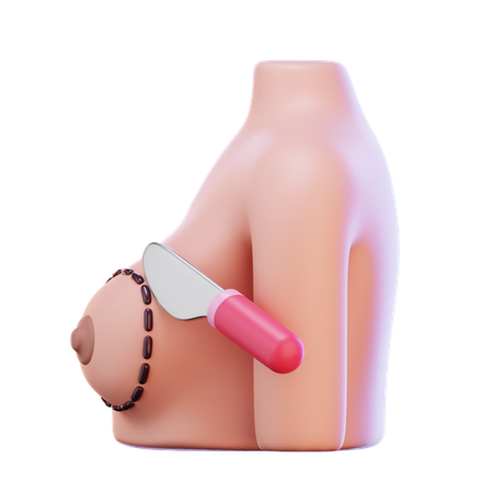 Cirurgia de câncer de mama  3D Icon