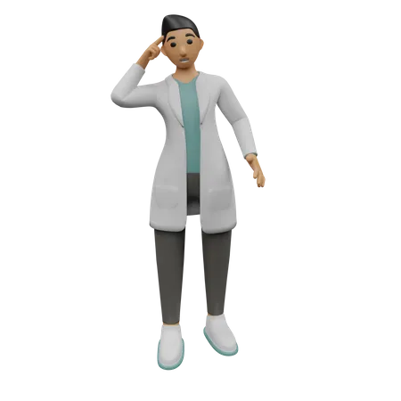 Medico Modelo 3 D Personagem Negocio 3D Icon