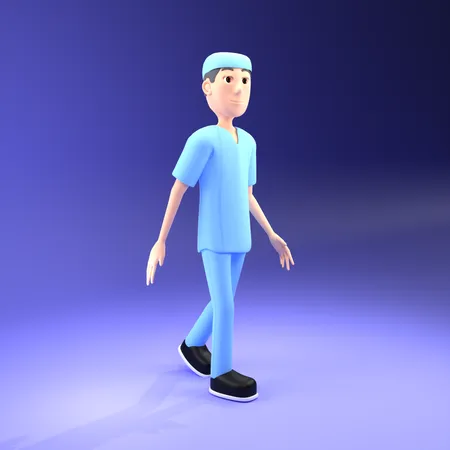 Médico cirurgião  3D Illustration