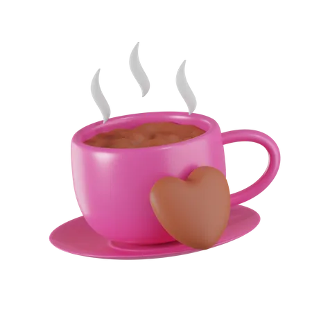 Cita de café de san valentín  3D Icon