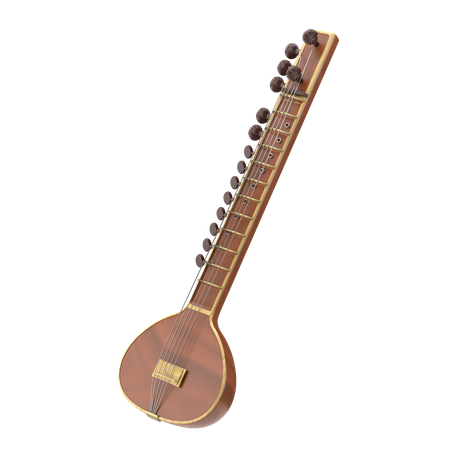 Cítara  3D Icon