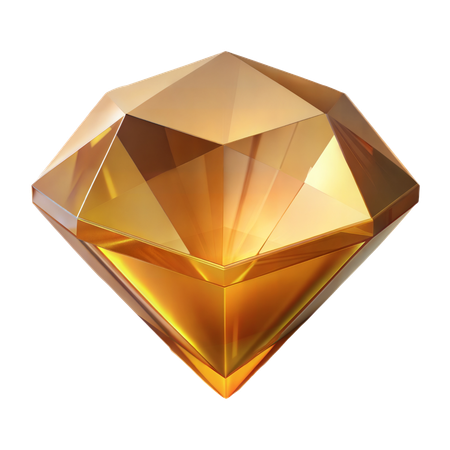 Citrine Gemstone  3D Icon