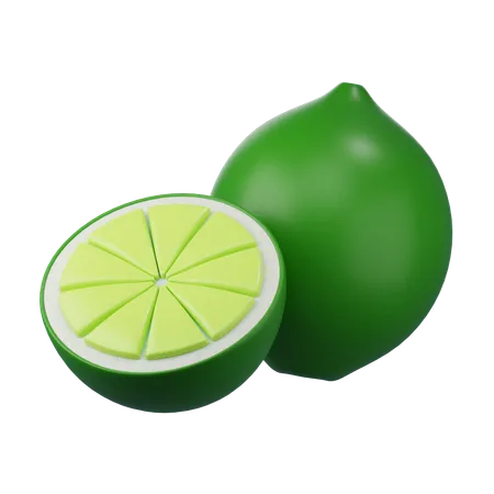 Icône 3D de citron vert  3D Icon